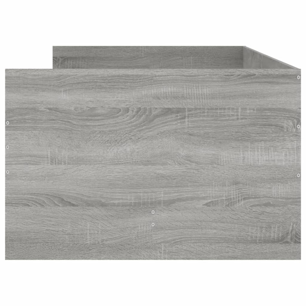 vidaXL Bed Frame with Drawers without Mattress Grey Sonoma 100x200 cm