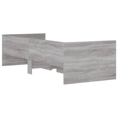 vidaXL Bed Frame with Drawers without Mattress Grey Sonoma 100x200 cm