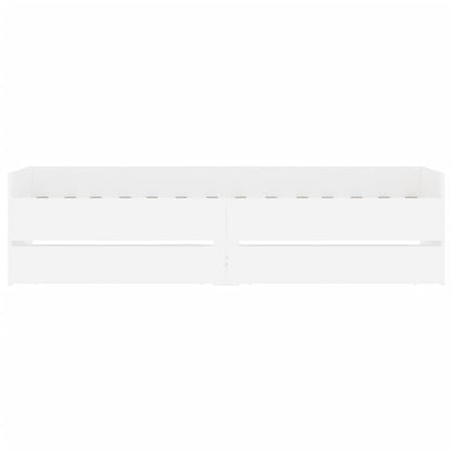 vidaXL Bed Frame | White | Engineered wood | Single | Bed Frame | Rectangular