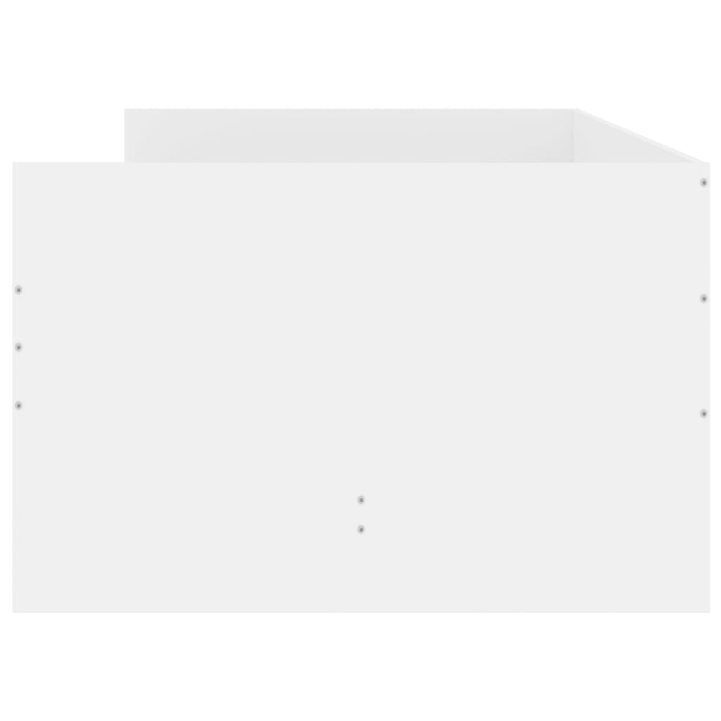 vidaXL Bed Frame | White | Engineered wood | Single | Bed Frame | Rectangular
