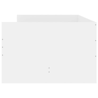 vidaXL Bed Frame | White | Engineered wood | Single | Bed Frame | Rectangular
