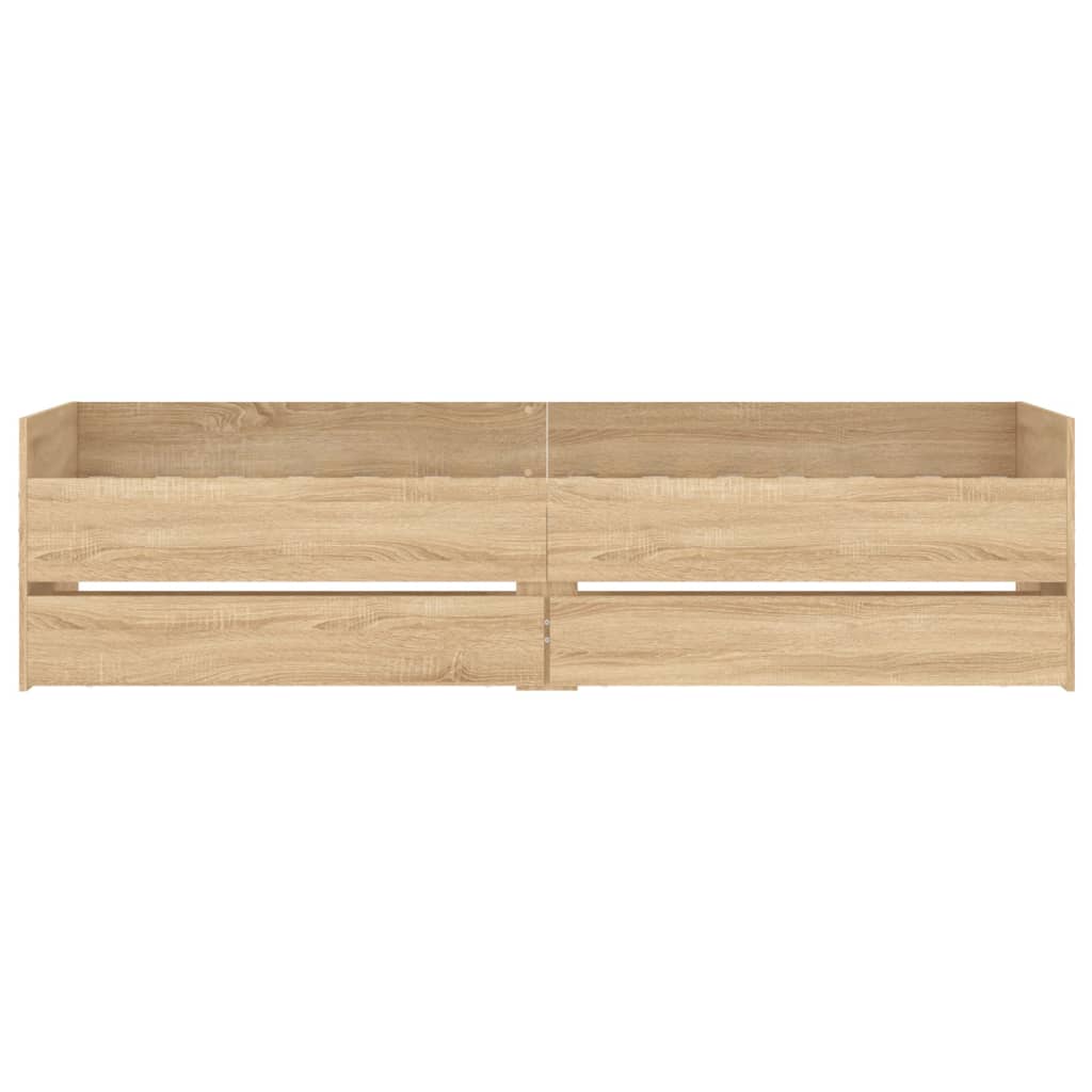 vidaXL Bed Frame | Sonoma oak | Engineered wood | Single | Bed Frame