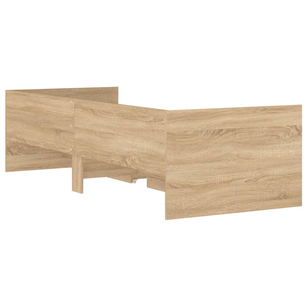 vidaXL Bed Frame | Sonoma oak | Engineered wood | Single | Bed Frame