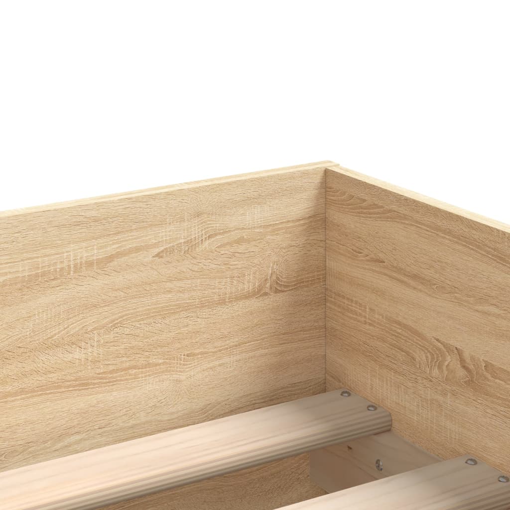 vidaXL Bed Frame | Sonoma oak | Engineered wood | Single | Bed Frame