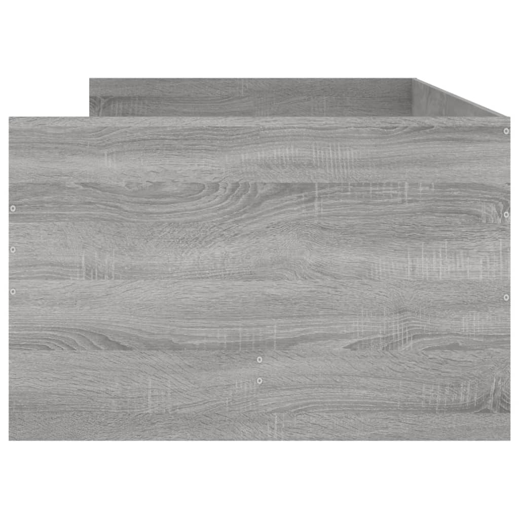 vidaXL Bed Frame | Grey Sonoma | Engineered wood | 90x200 cm | Bed Frame