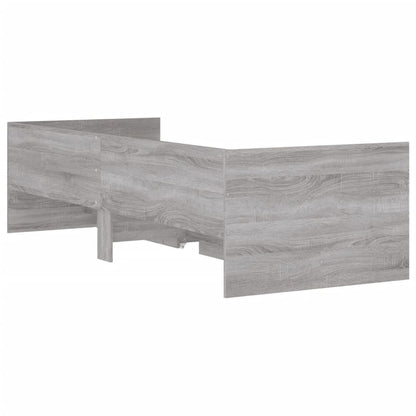 vidaXL Bed Frame | Grey Sonoma | Engineered wood | 90x200 cm | Bed Frame