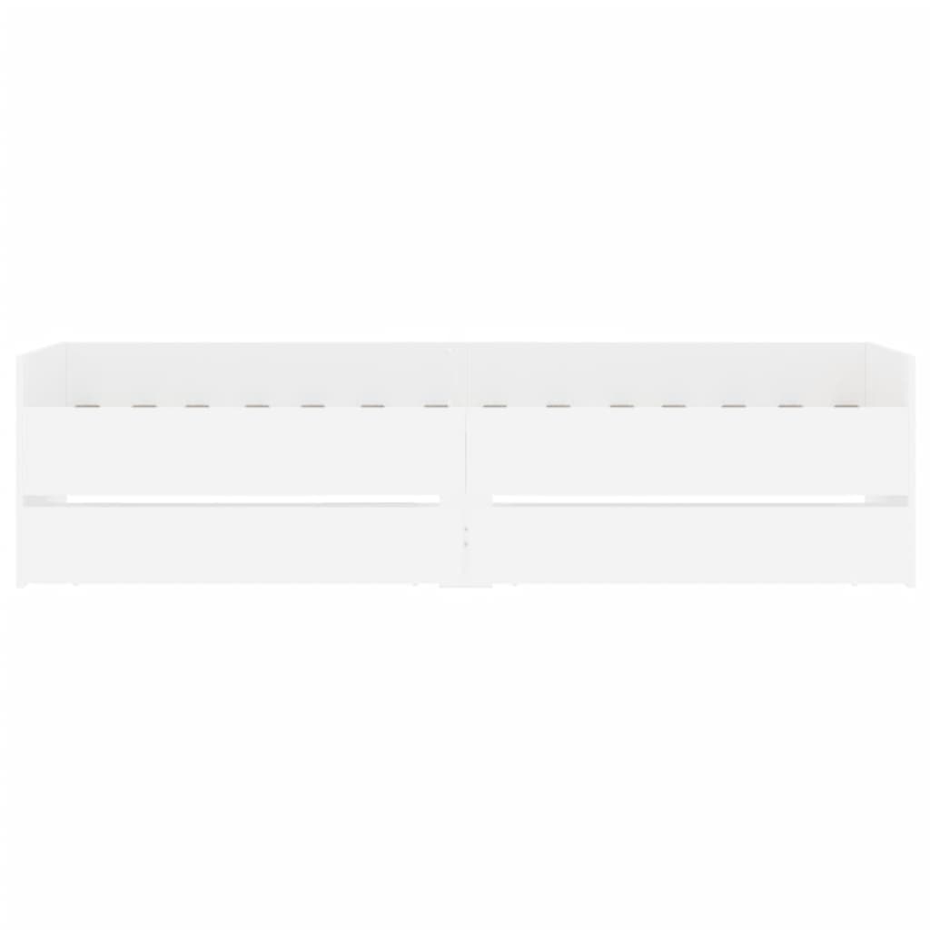 vidaXL Bed Frame | White | Engineered wood, Plywood | Single | Bed Frame