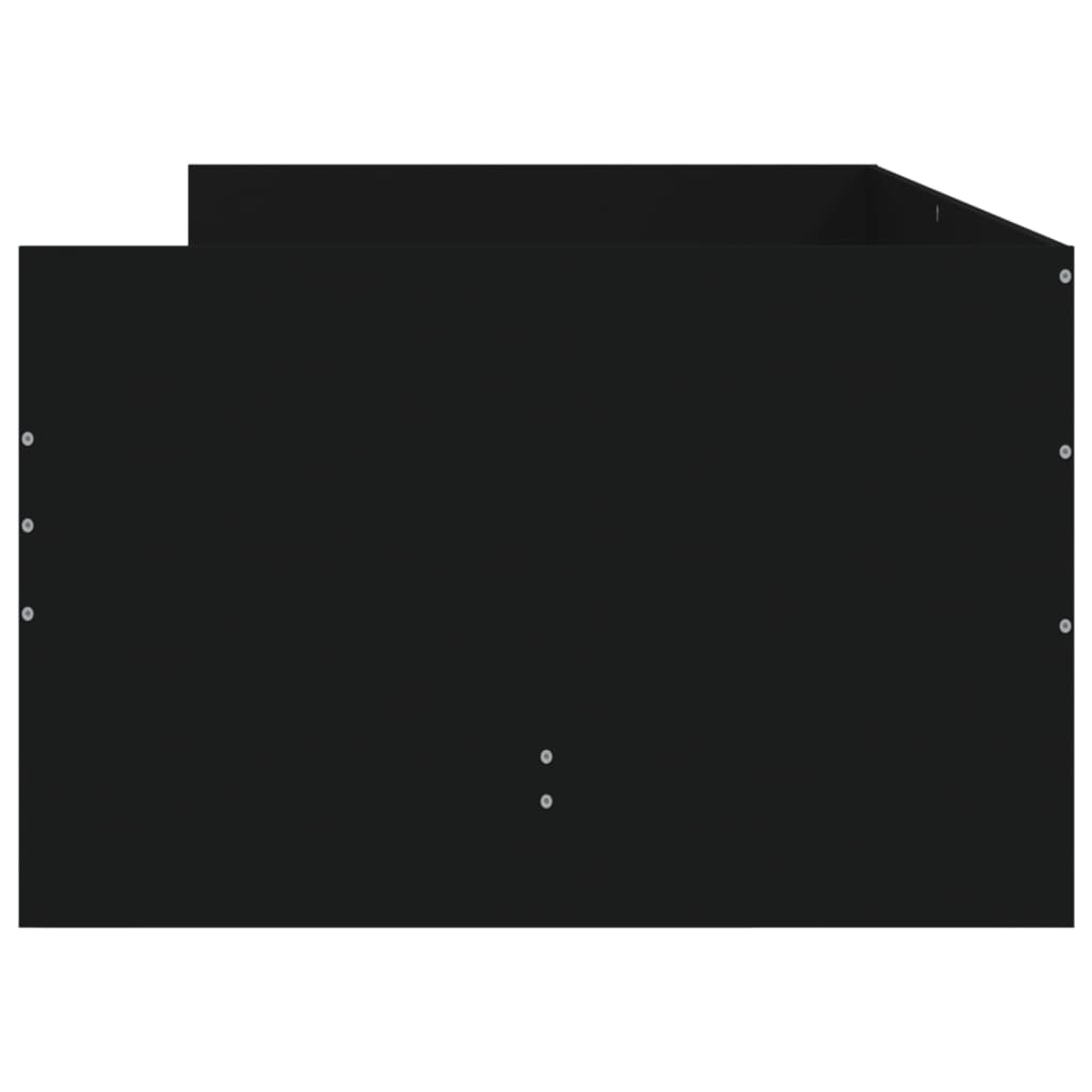 vidaXL Bed Frame with Drawers without Mattress Black 90x190 cm Single