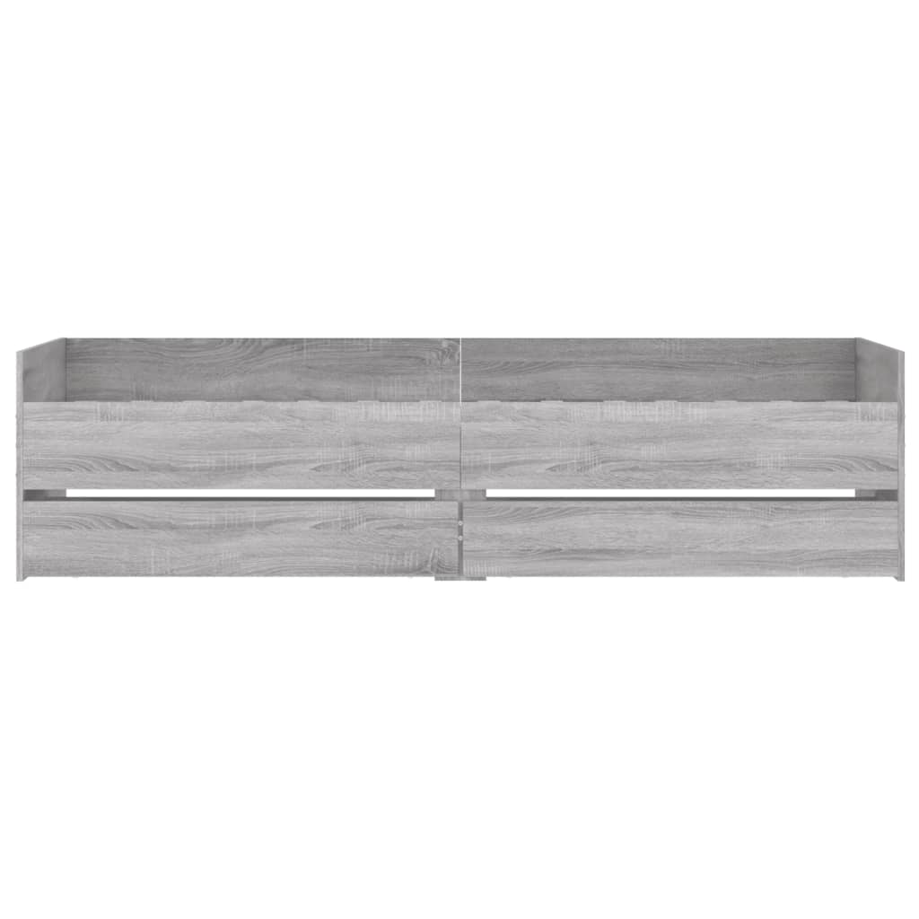 vidaXL Bed Frame | Grey Sonoma | Engineered Wood | Single | Bed Frame