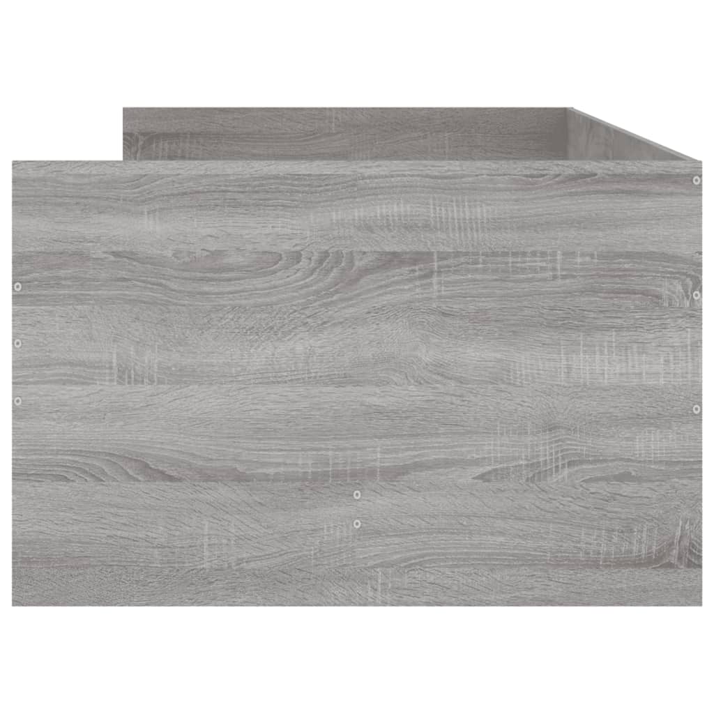 vidaXL Bed Frame | Grey Sonoma | Engineered Wood | Single | Bed Frame