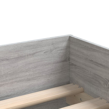 vidaXL Bed Frame | Grey Sonoma | Engineered Wood | Single | Bed Frame