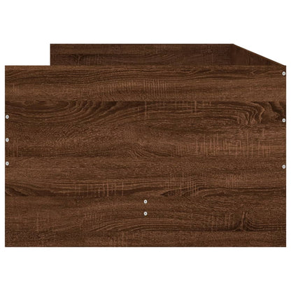 vidaXL Bed Frame | Brown oak | Engineered wood, Plywood | Single | Bed Frame