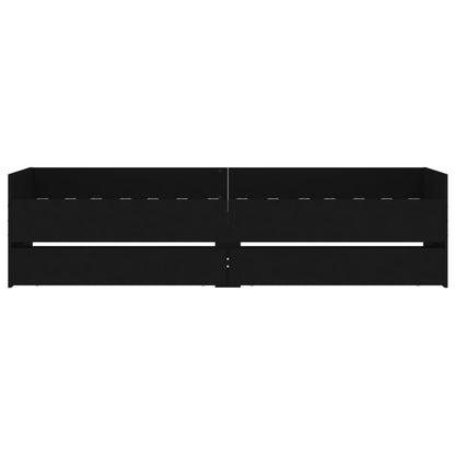 vidaXL Bed Frame without Mattress Black 75x190 cm Small Single Small Single