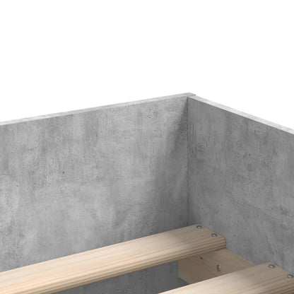 vidaXL Bed Frame | Concrete grey | Engineered wood | Small Single | Bed Frame