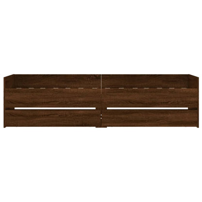 vidaXL Bed Frame without Mattress Brown Oak 75x190 cm Small Single Small Single