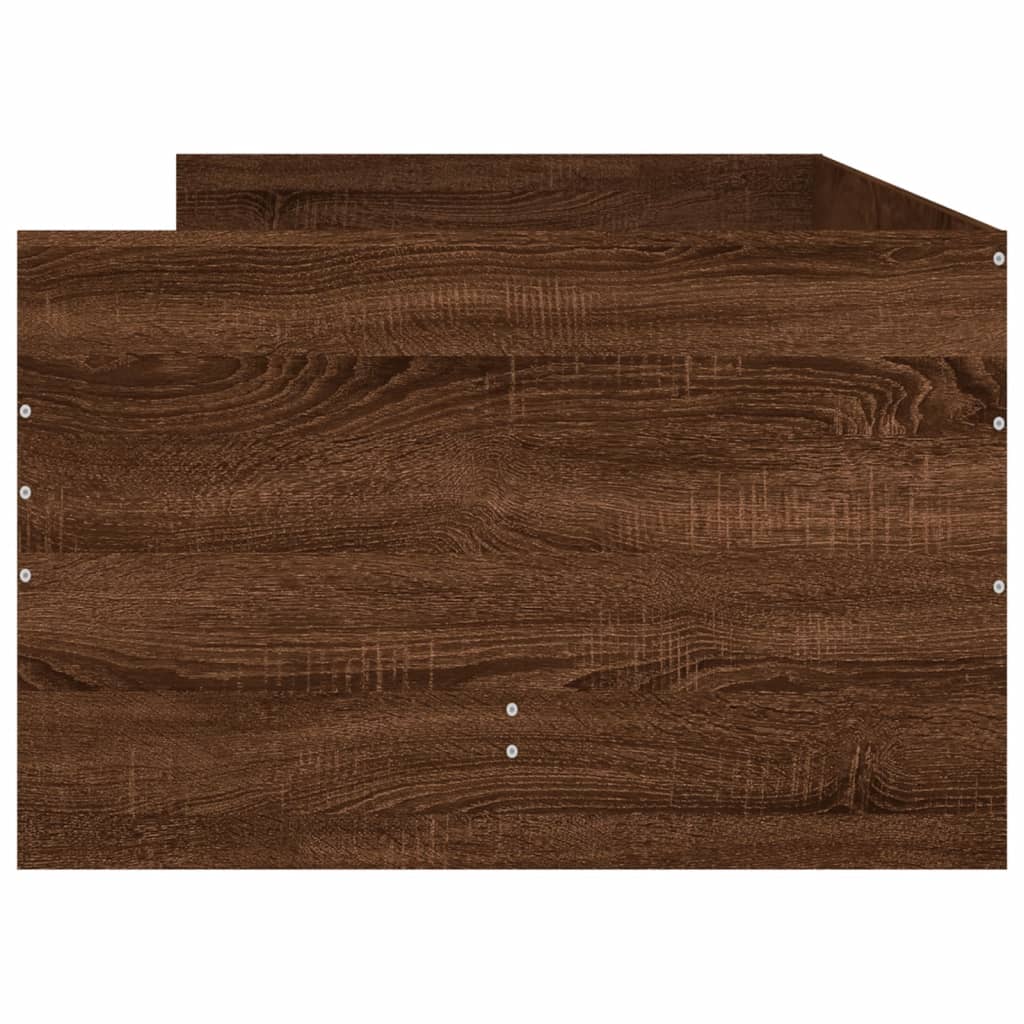 vidaXL Bed Frame without Mattress Brown Oak 75x190 cm Small Single Small Single