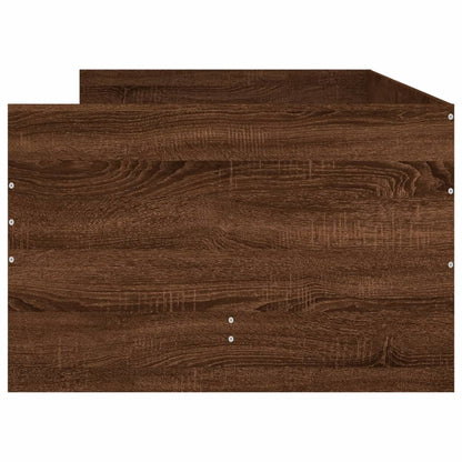 vidaXL Bed Frame without Mattress Brown Oak 75x190 cm Small Single Small Single