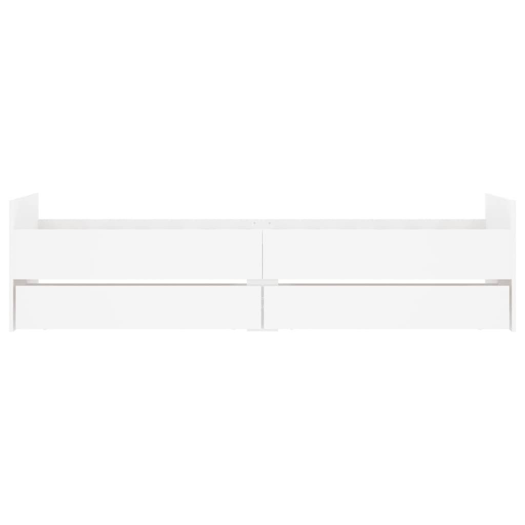 vidaXL Bed Frame | White | Engineered wood | Single | Bed Frame | Rectangular