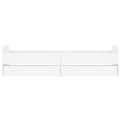 vidaXL Bed Frame | White | Engineered wood | Single | Bed Frame | Rectangular