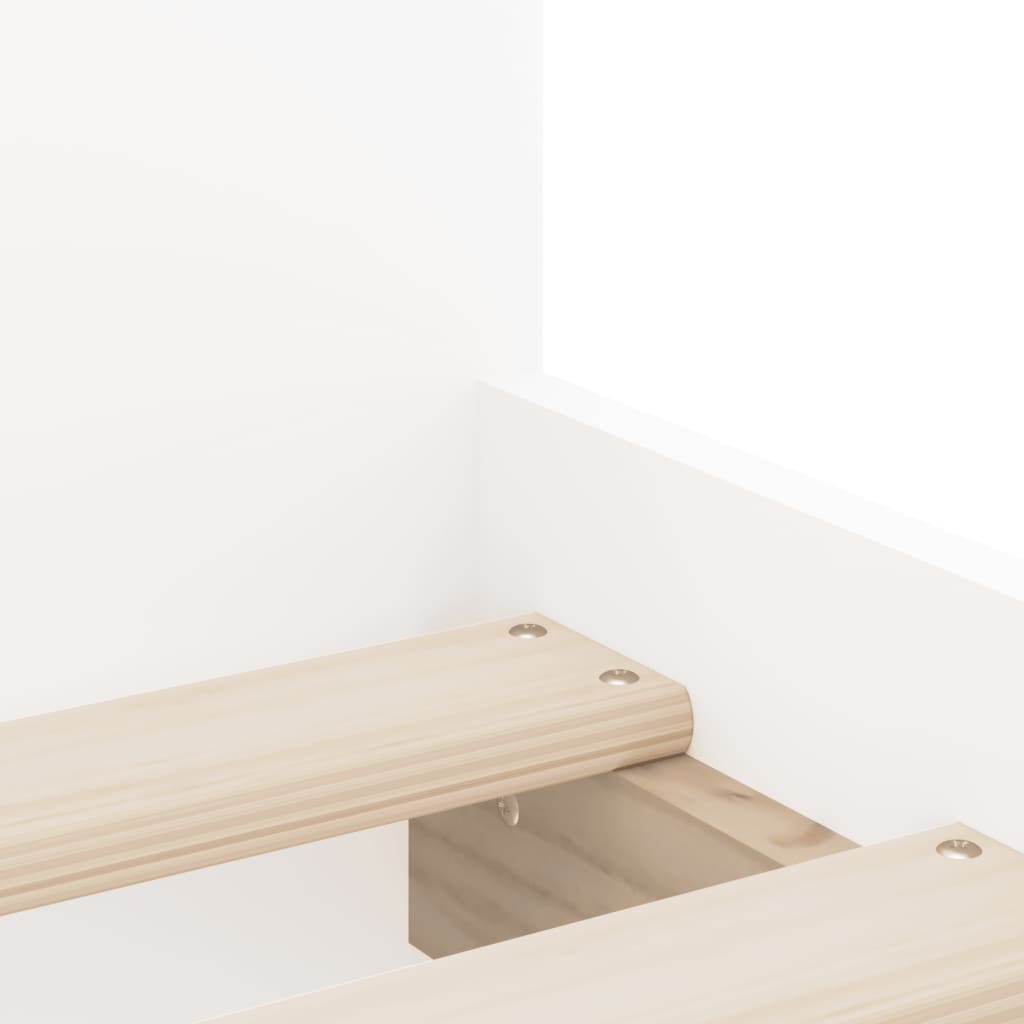 vidaXL Bed Frame | White | Engineered wood | Single | Bed Frame | Rectangular
