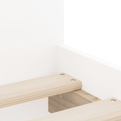 vidaXL Bed Frame | White | Engineered wood | Single | Bed Frame | Rectangular
