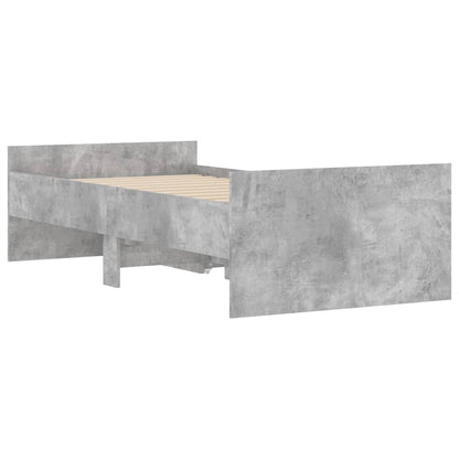 vidaXL Bed Frame | Concrete Grey | Engineered Wood | Single | Bed Frame