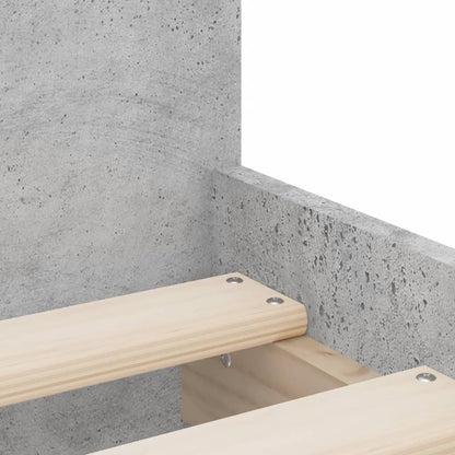 vidaXL Bed Frame | Concrete Grey | Engineered Wood | Single | Bed Frame