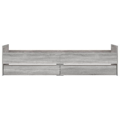 vidaXL Bed Frame | Grey sonoma | Engineered wood | Single | Bed Frame