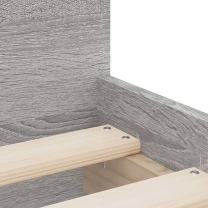 vidaXL Bed Frame | Grey sonoma | Engineered wood | Single | Bed Frame