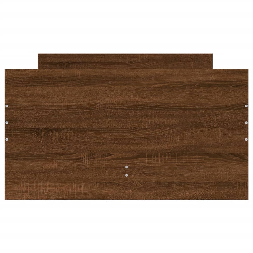 vidaXL Bed Frame | Brown oak | Engineered wood | Single | Bed Frame