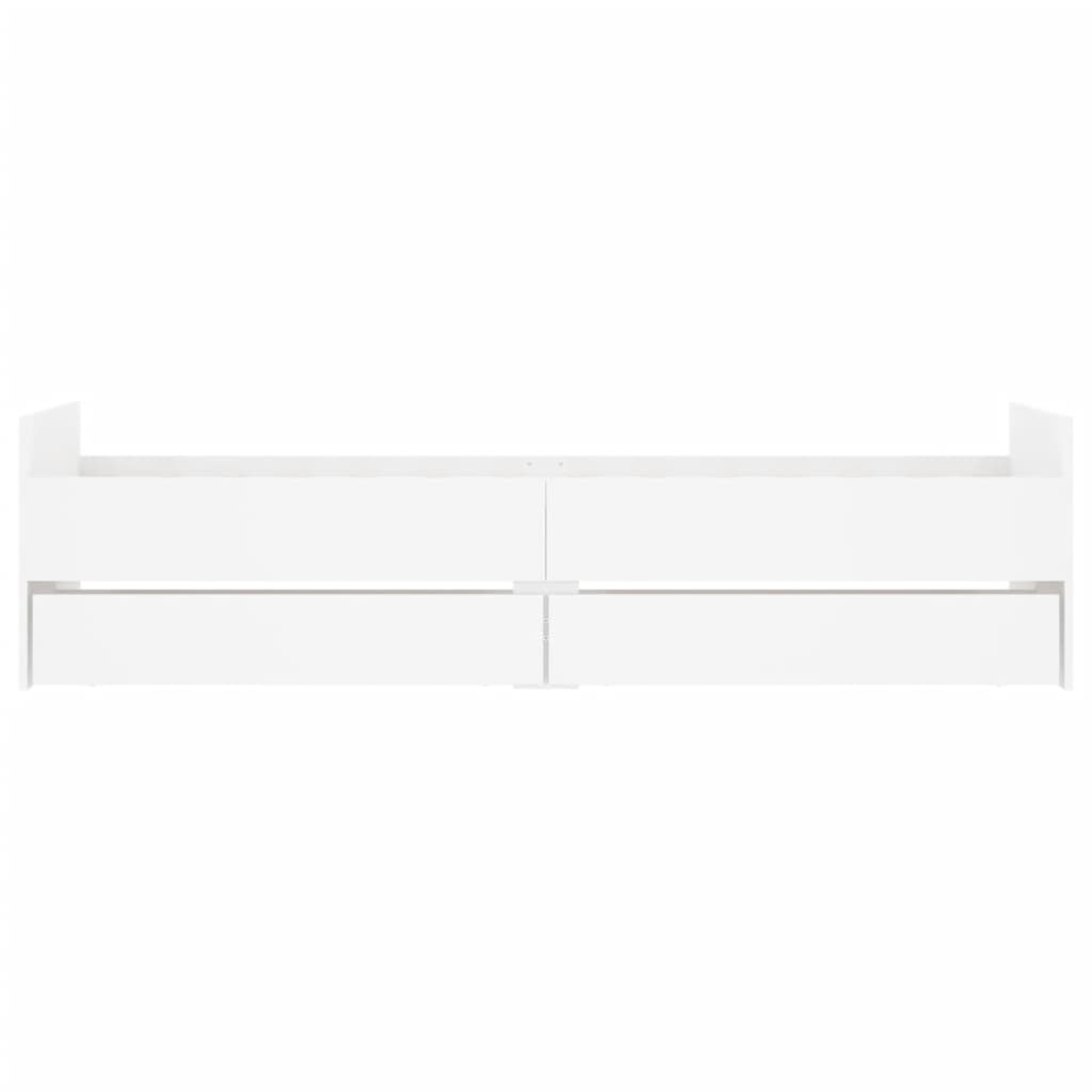 vidaXL Bed Frame | White | Engineered wood, Plywood | Single | Bed Frame