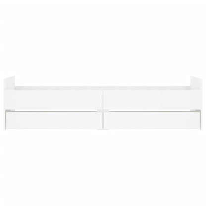 vidaXL Bed Frame | White | Engineered wood, Plywood | Single | Bed Frame