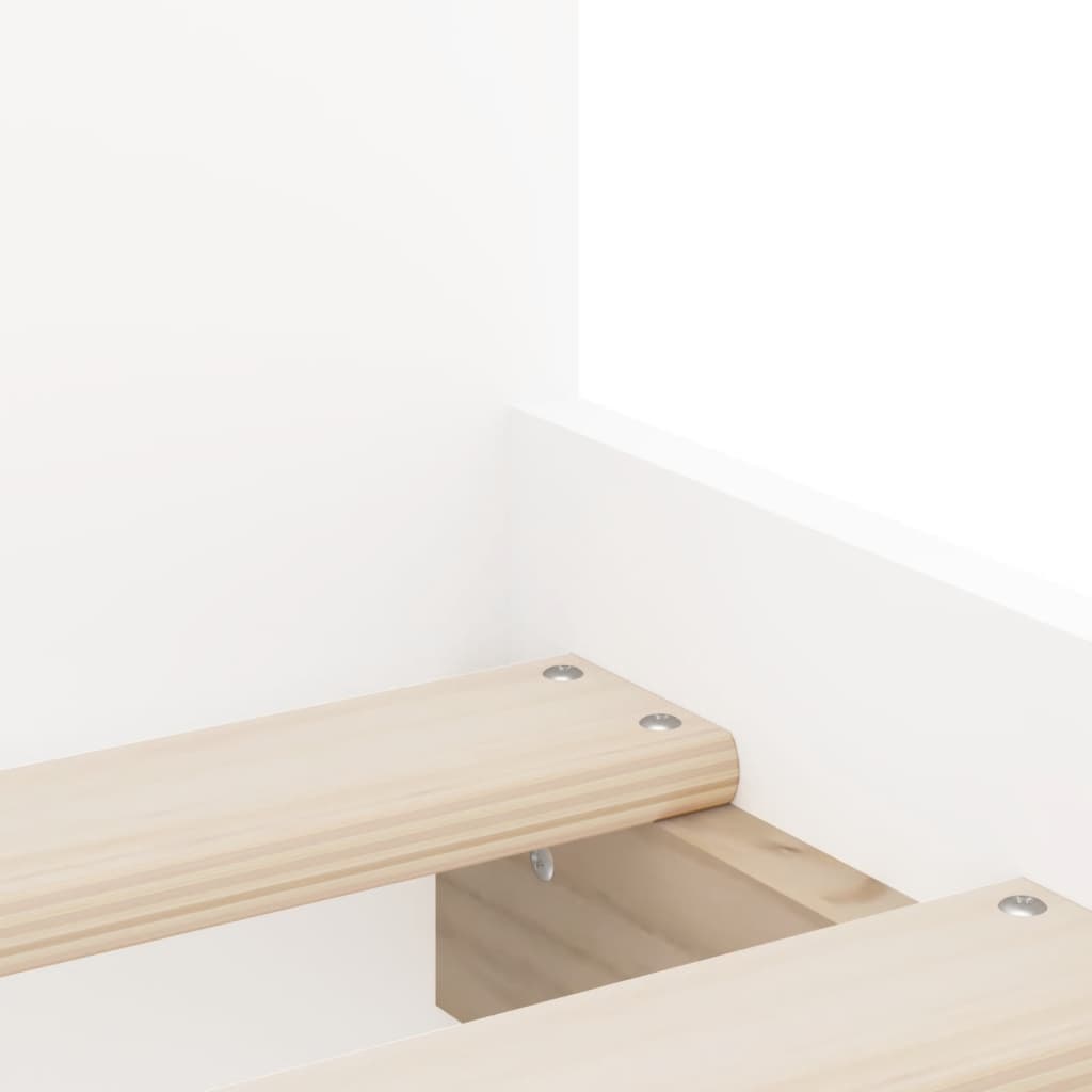 vidaXL Bed Frame | White | Engineered wood, Plywood | Single | Bed Frame