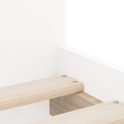 vidaXL Bed Frame | White | Engineered wood, Plywood | Single | Bed Frame