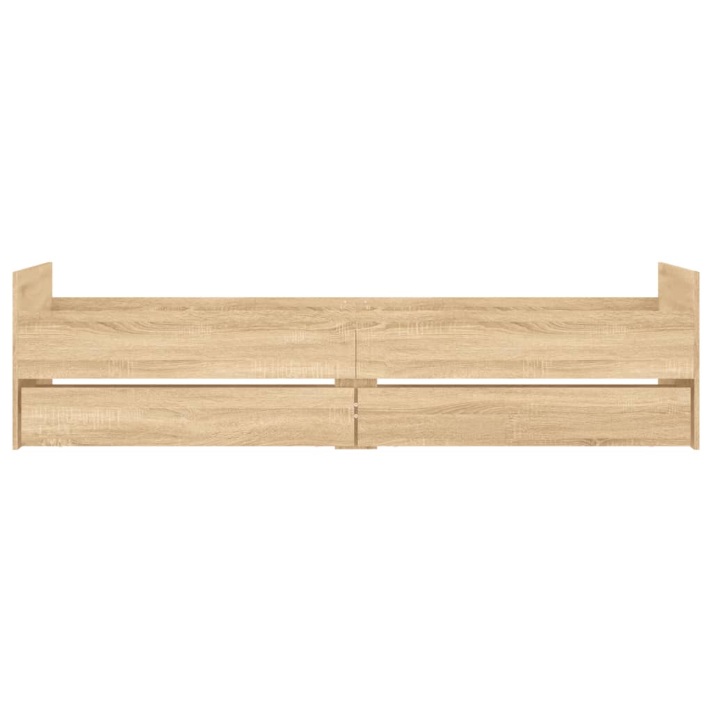 vidaXL Bed Frame with Drawers without Mattress Sonoma Oak 90x200 cm