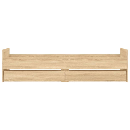 vidaXL Bed Frame with Drawers without Mattress Sonoma Oak 90x200 cm