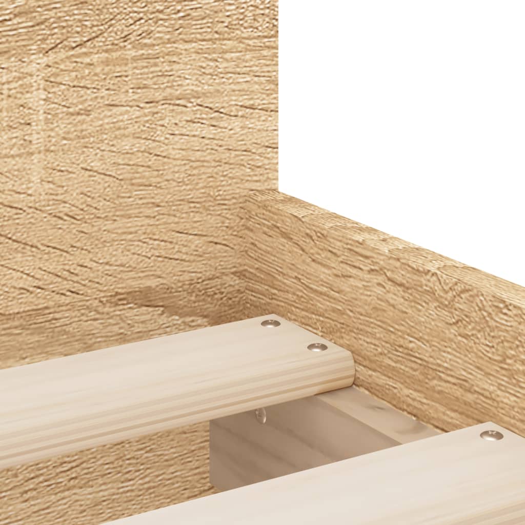 vidaXL Bed Frame with Drawers without Mattress Sonoma Oak 90x200 cm