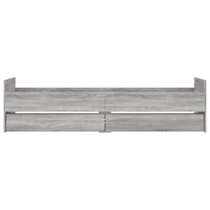 vidaXL Bed Frame with Drawers without Mattress Grey Sonoma 90x200 cm