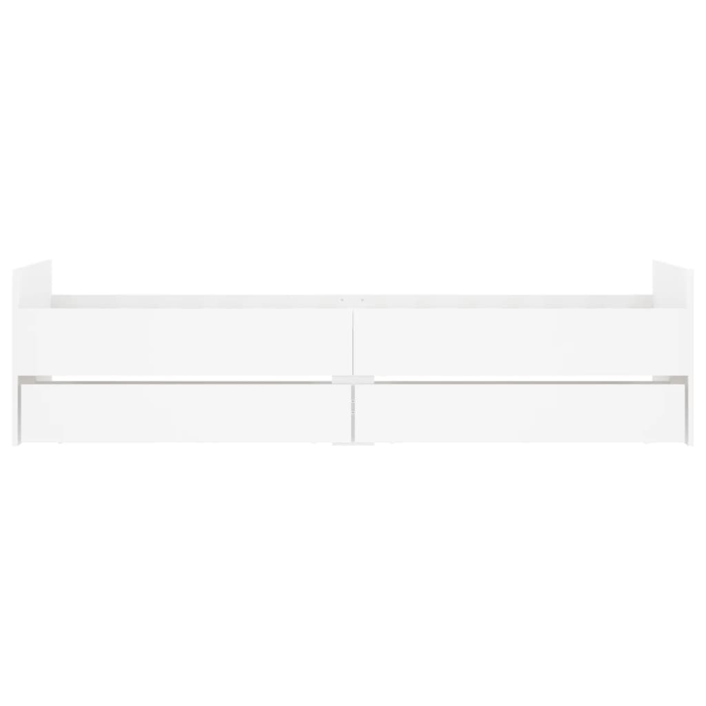 vidaXL Bed Frame with Drawers without Mattress White 90x190 cm Single
