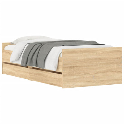 vidaXL Bed Frame | Sonoma oak | Engineered wood | Single | Bed Frame