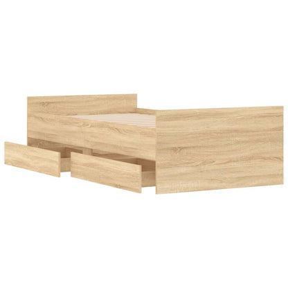 vidaXL Bed Frame | Sonoma oak | Engineered wood | Single | Bed Frame