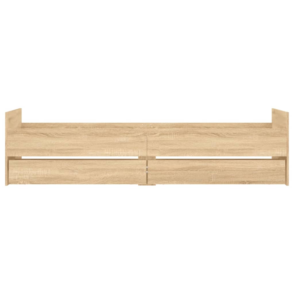 vidaXL Bed Frame | Sonoma oak | Engineered wood | Single | Bed Frame