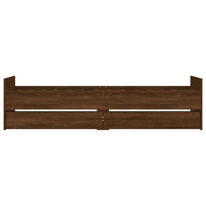 vidaXL Bed Frame | Brown Oak | Engineered wood | Single | Bed Frame