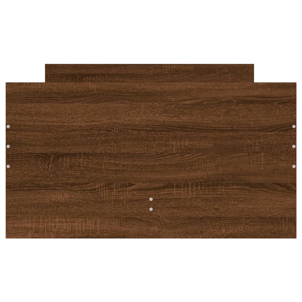 vidaXL Bed Frame | Brown Oak | Engineered wood | Single | Bed Frame
