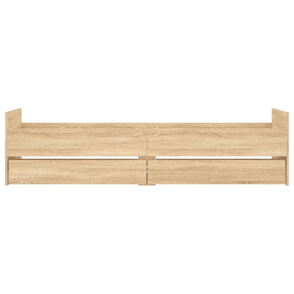 vidaXL Bed Frame | Sonoma oak | Engineered wood | Small Single | Storage