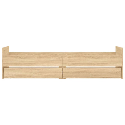 vidaXL Bed Frame | Sonoma oak | Engineered wood | Small Single | Storage