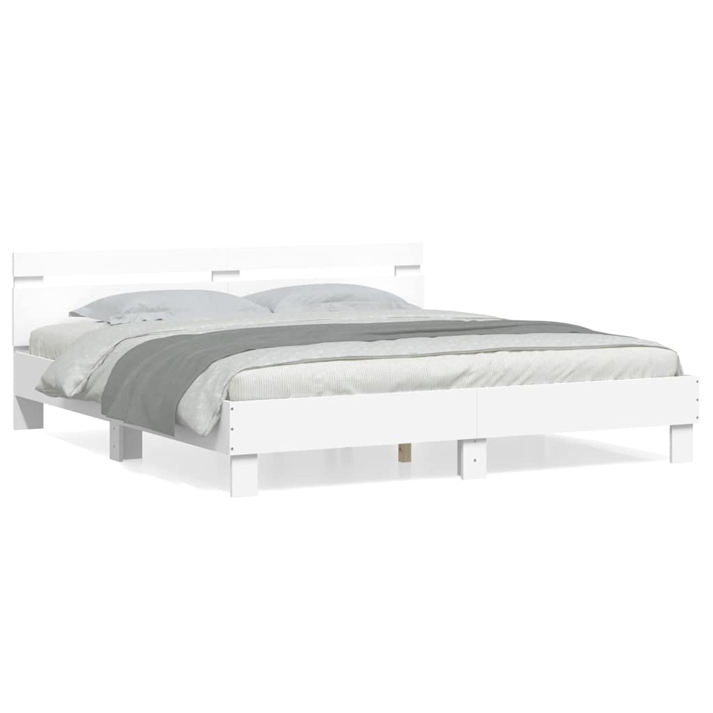 vidaXL Bed Frame without Mattress White 180x200 cm