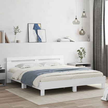 vidaXL Bed Frame without Mattress White 180x200 cm