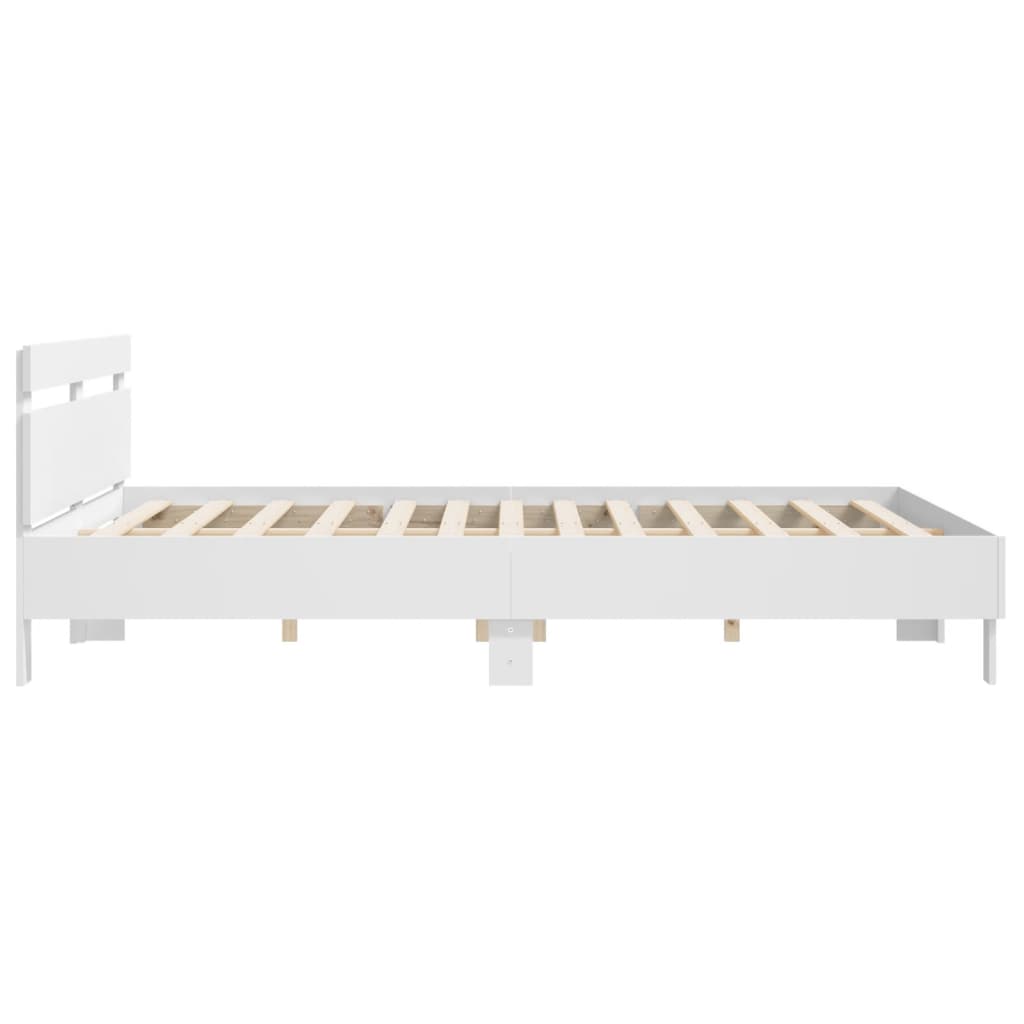 vidaXL Bed Frame without Mattress White 160x200 cm