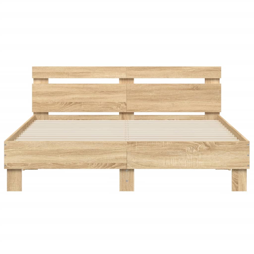 vidaXL Bed Frame | Sonoma Oak | Engineered Wood | King Size | Modern | Bed Frame